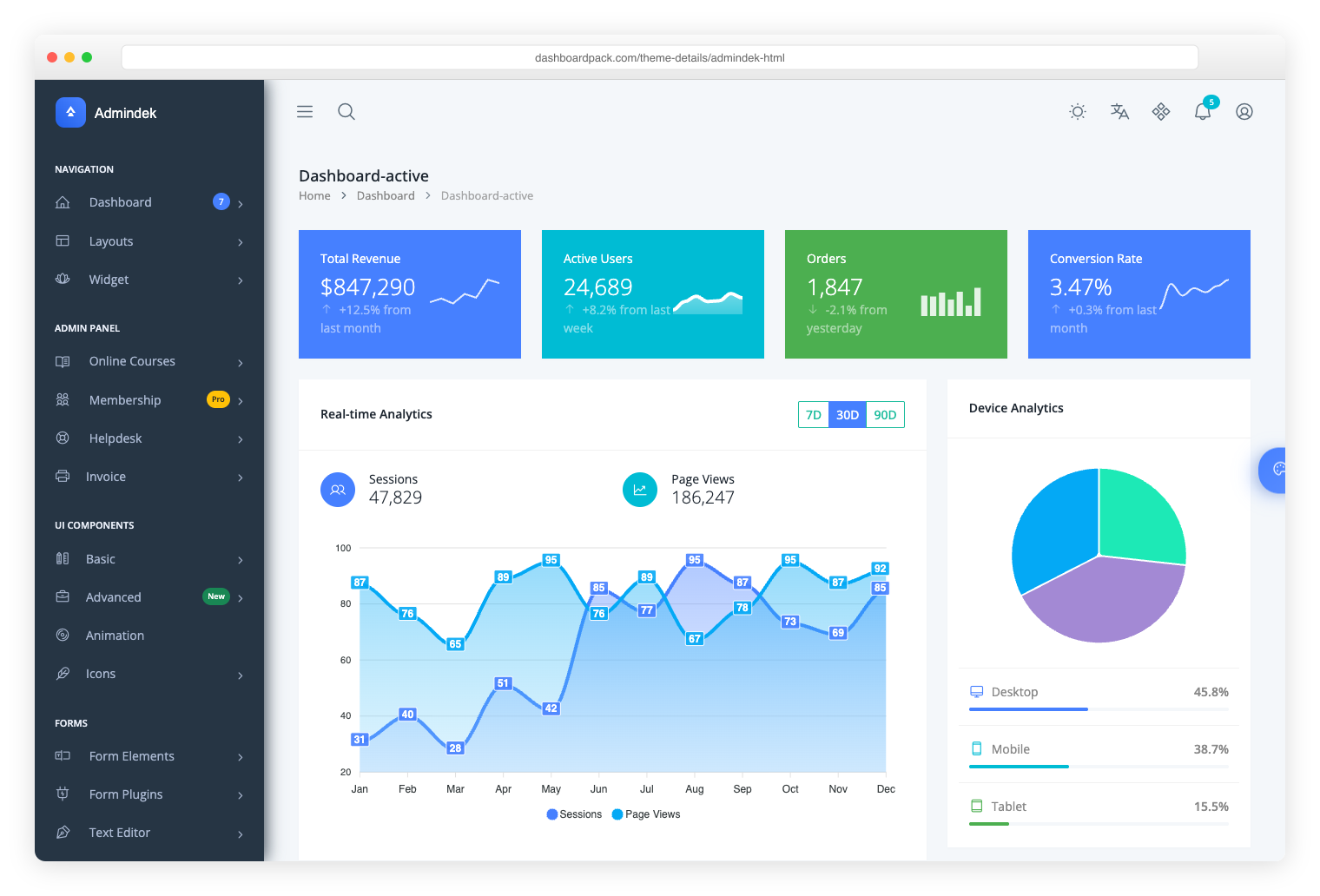 Admindek — enterprise-grade Bootstrap 5 admin dashboard